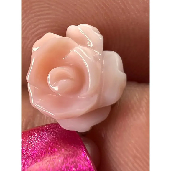 Green Jade flowers and pearl sterling silver earrings - Picture 11 of 11